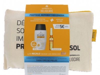 HELIOCARE 360 Water Gel 50ml + Endocare Radiance Oil free 10 Ampollas + Neceser